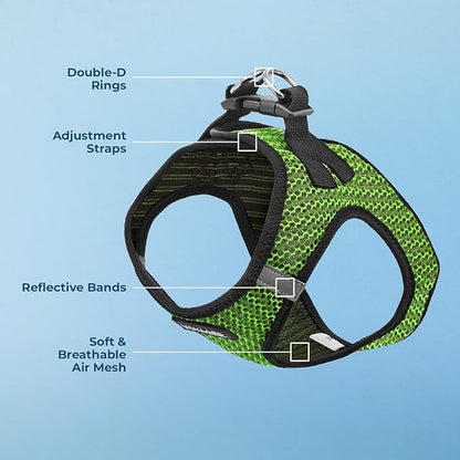 Best Pet Supplies Voyager Step-in Air Harness - All Weather Mesh, Reflective, No Pull Harness for Dogs, Cats - Secure with Hook & Loop Fastener, Buckle, Double D-Rings - Tone, XL