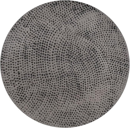 Albany Living Modern Round Aluminum Hammered Embossed Texturing, Metal Drum Coffee Table with Removable Lid for Storage,Fully Assembled, for The Living Room and Bedroom, Gray