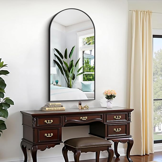 CIRCUMI Arched Wall Mirror, Metal Frame, Large Size