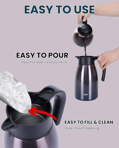 GiNT 51Oz Stainless Steel Thermal Coffee Carafe