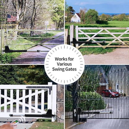 TOPENS AT12131 Single Swing Gate Opener Heavy Duty Automatic Gate Motor