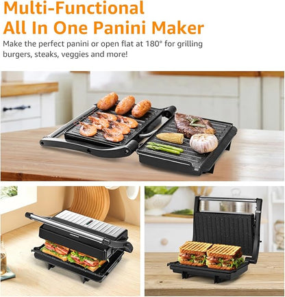 Panini Press Grill, Aigostar 1000W Sandwich Maker