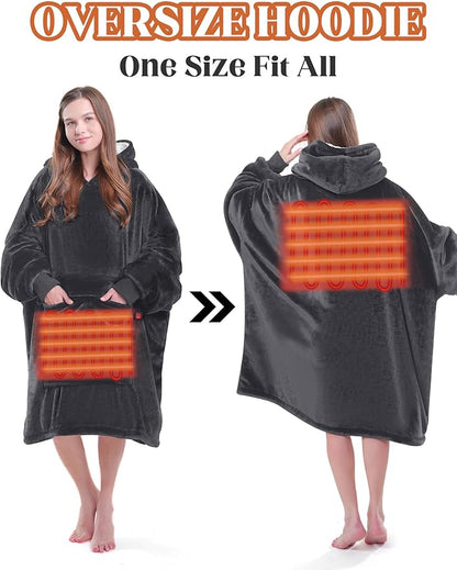 MAXEVE Heated Wearable Blanket Hoodie