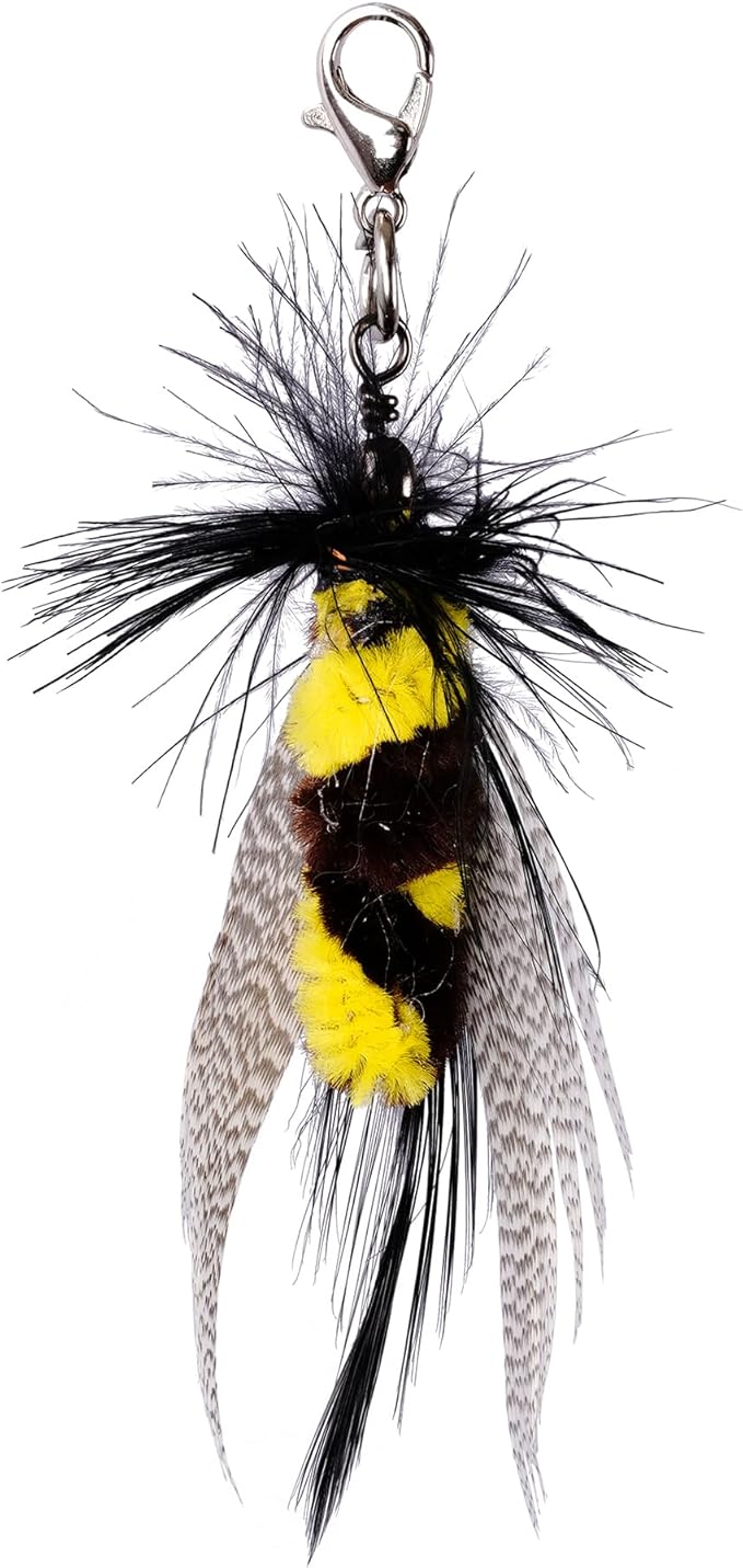 JXFUKAL Cat Feather Toy Refills, 3Pcs Simulation Mini Insects Cat Lures Wand Attachment Replacement for Kitty Kitten Indoor Accessories