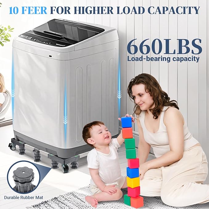 WBD WEIBIDA Upgraded Full-size Washing Machine Base Stand