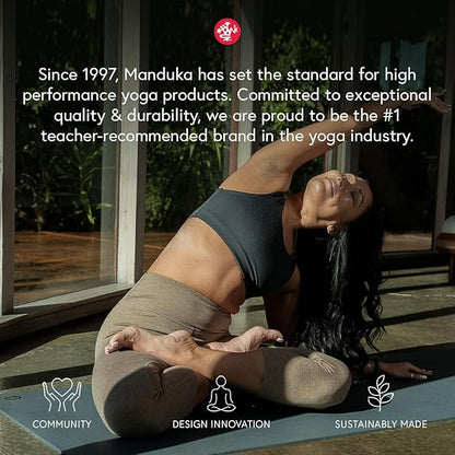 Manduka Yogitoes Hot Yoga Mat Towel - 71" | Moisture Activated Grip | Patented Silicone Nubs | Highly Absorbent, Durable & Easy Care | Made from Recycled Materials | 71 x 24 Inches