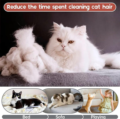QBLEEV Cat Pajamas for Cats Only, Sticky Hair Cat Clothes, Cat Onesie for Cats After Surgery Female Male, Surgical Cat Recovery Suit Full Bodysuit, Long Sleeve Cat Shirts Outfits to Prevent Licking