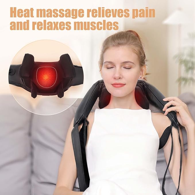 Shiatsu Back and Neck Massager, Cordless Shoulder Massager