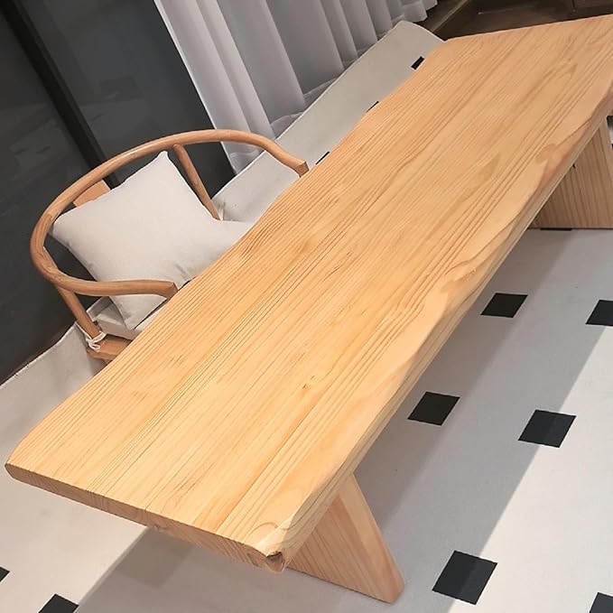 Solid Wood Japanese Tea Table, Simple and Modern Low Design, Tatami Tea Style, Zen-Inspired Kotatsu, Bay Window Seating, Floor Style (Natural Wood, 160 * 60 * 35cm)