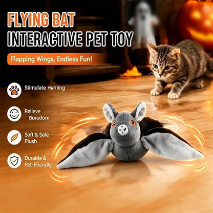 Flying Bat Dog Toy, 2026 New Flying Bat Toy for Dogs, Flapping Wings Interactive Pet Toy with Chirping Engages Cats and Dogs, Detachable Usb Rechargeable, Hanging and Ground Play ，Sugar Glider：2PCS
