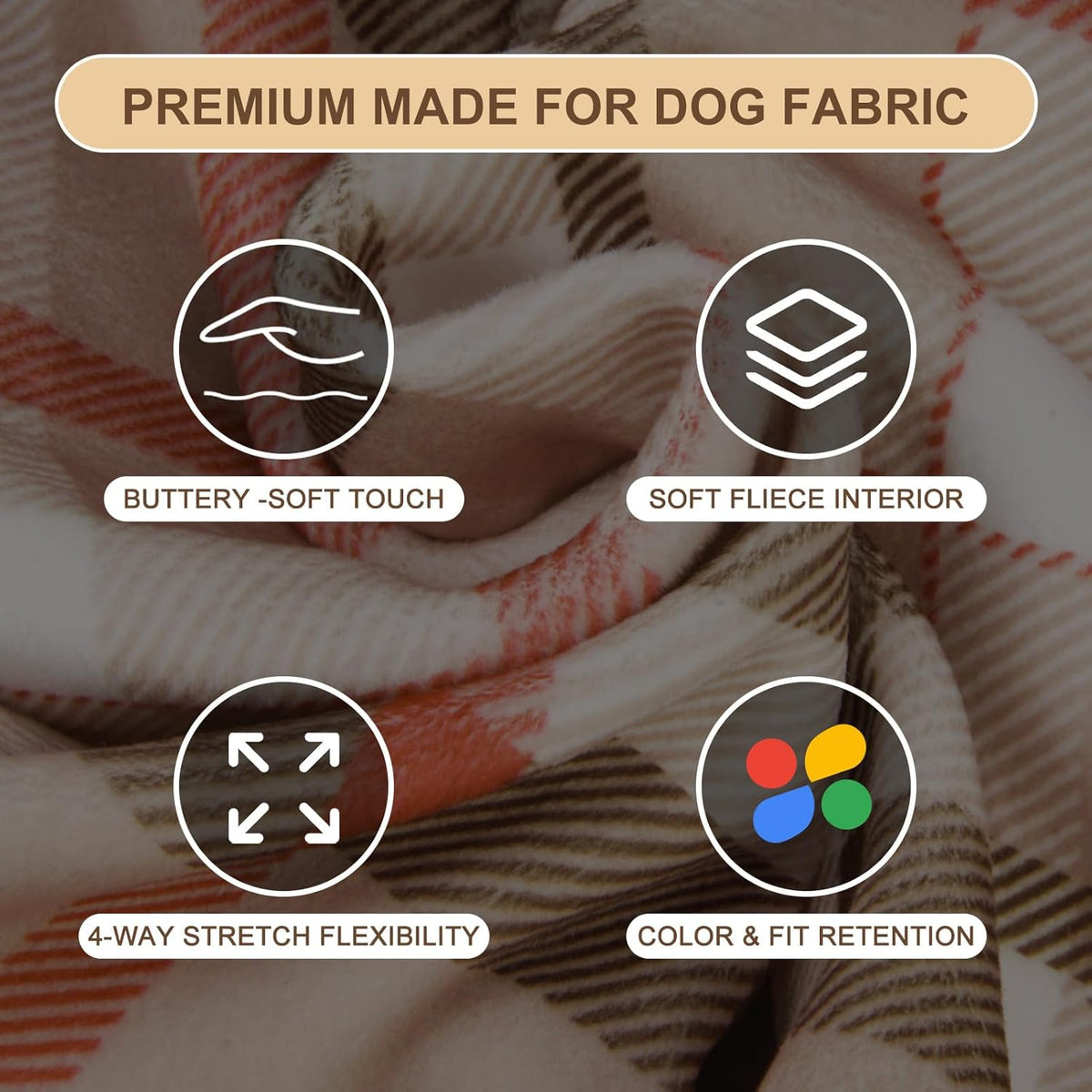 BEAUTYZOO Dog Hoodie Sweaters for Small Medium Large Size Dogs Girls Boys- Premium Quality, Ultra Soft, Superior Comfort Fit, Fleece Lined Hooded Sweatshirt- Cold Weather Pet Clothes Winter Coat,Plaid