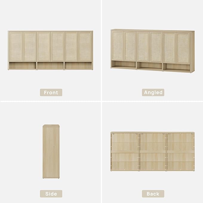 SICOTAS Rattan Shoe Storage Cabinet
