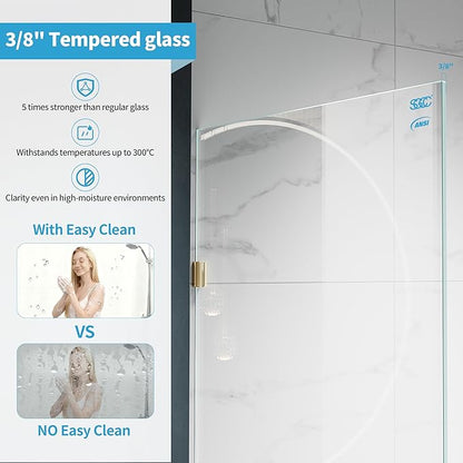 Shower Glass Panel, Frameless Walk in Shower Door