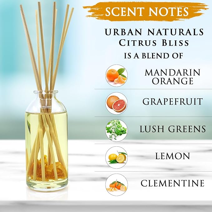 Urban Naturals Citrus Bliss Mandarin Orange & Grapefruit Essential Oil Reed