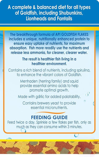 API GOLDFISH FLAKES Fish Food 5.7-Ounce Container