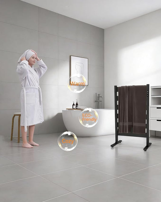 Heated Towel Rack – Rapid PTC Heating, LED Timer Control, High Temp & Large