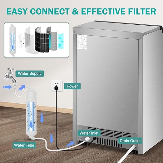 Commercial Ice Maker Machine, 150lbs/24H