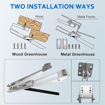 2 Pack Greenhouse Automatic Window Opener Kit