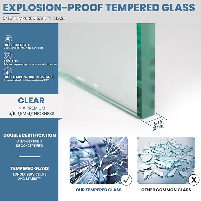 Bathroom Shower Glass Door 30 * 74"