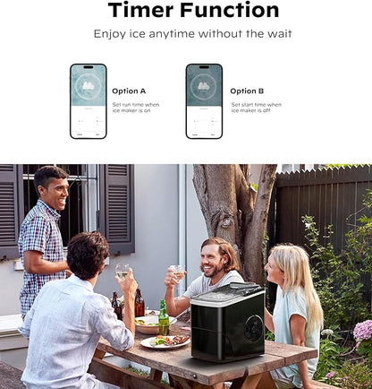 Silonn Smart Countertop Ice Maker, Compact Wi-Fi Ice Maker