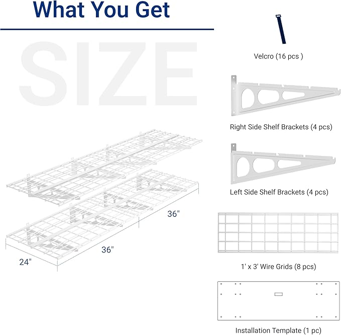 FLEXIMOUNTS 2-Pack 2x6ft Garage Shelving
