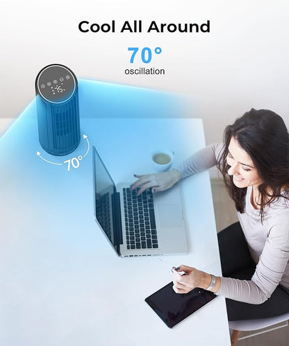 Abolee Tower Fan for Bedroom, 23ft/s Desk Fan