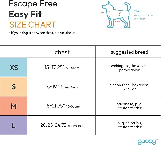 Gooby Escape Free Easy Fit Harness - Black, Large - No Pull Step-in Patented Small Dog Harness with Quick Release Buckle - Perfect On The Go No Pull Harness for Small Dogs or Medium Dog Harness