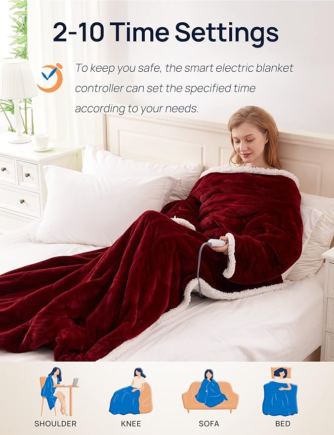 Westinghouse Christmas Electric Snuggle Throw Blankets