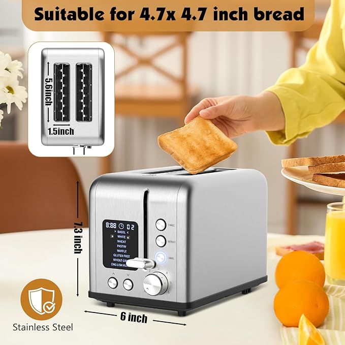 2-Slice Bagel Toaster Stainless Steel