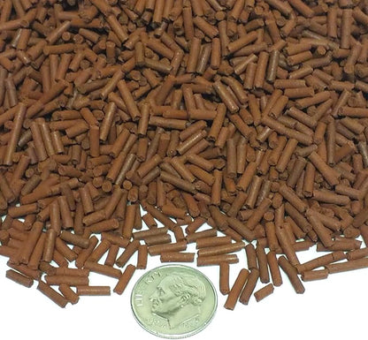 Aquatic Foods Inc. Bloodworm 3/64" x 1/4" Sinking Micro Sticks for Discus, Cichlids, Carnivores, Plecos, Catfish, Shrimp, Snails, All Community Tropical Fish...1/8-lb