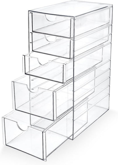 Prsildan Acrylic Drawer Makeup Organizer
