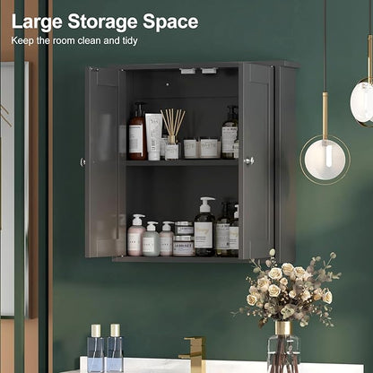 Black Bathroom Wall Cabinet, Medicine Cabinet Over Toilet, Bathroom Cabinet