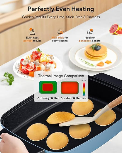 Nuwave Medley XL Digital Electric Skillet, Family Size Griddle w/Glass Lid