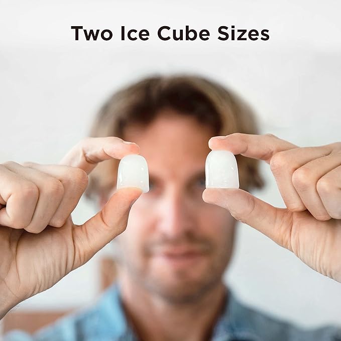 Silonn Ice Makers Countertop, 9 Cubes Ready in 6 Mins, Self-Cleaning Ice Machine