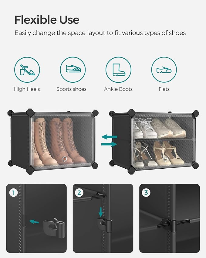 SONGMICS Shoe Rack Organizer, 8-Tier Shoe Storage Cabinet