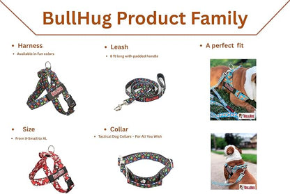 Adjustable Dog Harness– No Pull, No Choke – for English Bulldogs, French Bulldogs, Pugs & Broad-Chested Breeds – Easy, Safe Walks (Taco, Large)