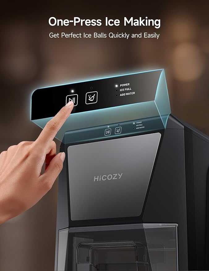 HiCOZY B1 Clear Ice Ball Maker Countertop, Sphere Ice Maker