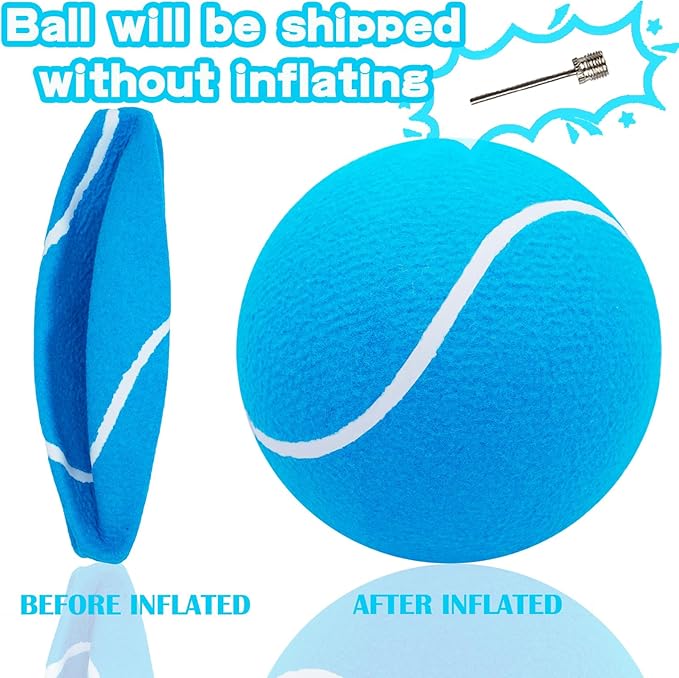 Big Tennis Ball for Dogs, Giant Dog Tennis Ball Toy Large Outdoor Sports Gift for Small Medium Large Dog (Sky Blue, 9.5 inch)
