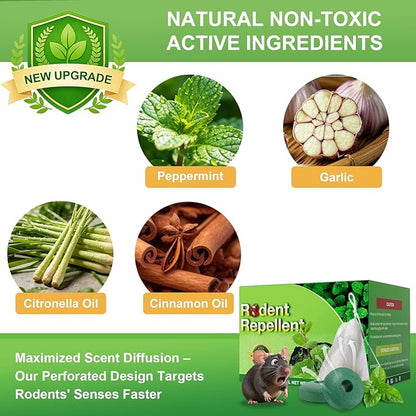 Mouse Repellent Balls, Peppermint Oil Scent, Safe