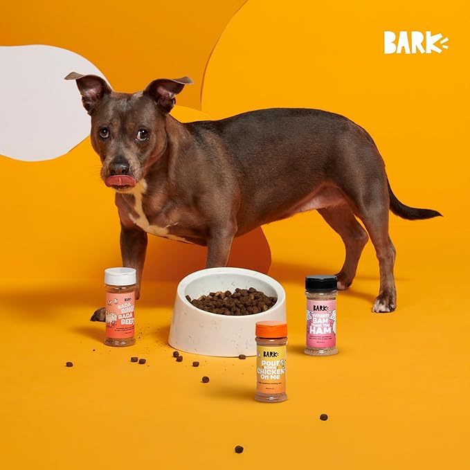 Barkbox Beef, Chicken, Ham Dog Treat Topper - High Protein Ingredient Meal Mixer, Rosemary Extract for Large & Small Breeds, Elevate Food Dining, Shake & Pour for Bowls (Pack of 3)