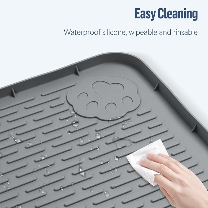 Pee Pad Holder for Dogs 70''x45'' Silicone Puppy Pee Pad Tray, Dark Grey | Extra Large Dog Potty Tray Leak-Proof, High Edge, No Spill Training Pads for Floor Protection, No Pee Pads