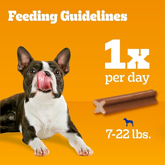 Pedigree Dentastix Small and Toy Breed Dog Treats, Original with Real Chicken, 17.7 oz. Bag (84 Treats)