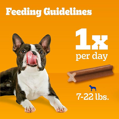 Pedigree Dentastix Small and Toy Breed Dog Treats, Original with Real Chicken, 17.7 oz. Bag (84 Treats)
