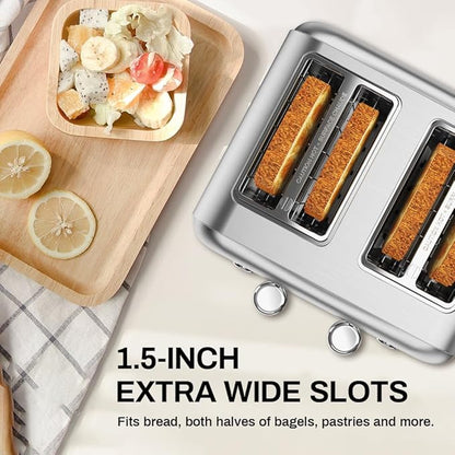 Toaster 4 Slice, Dual Independent Controls, Extra Wide Slot Toasters