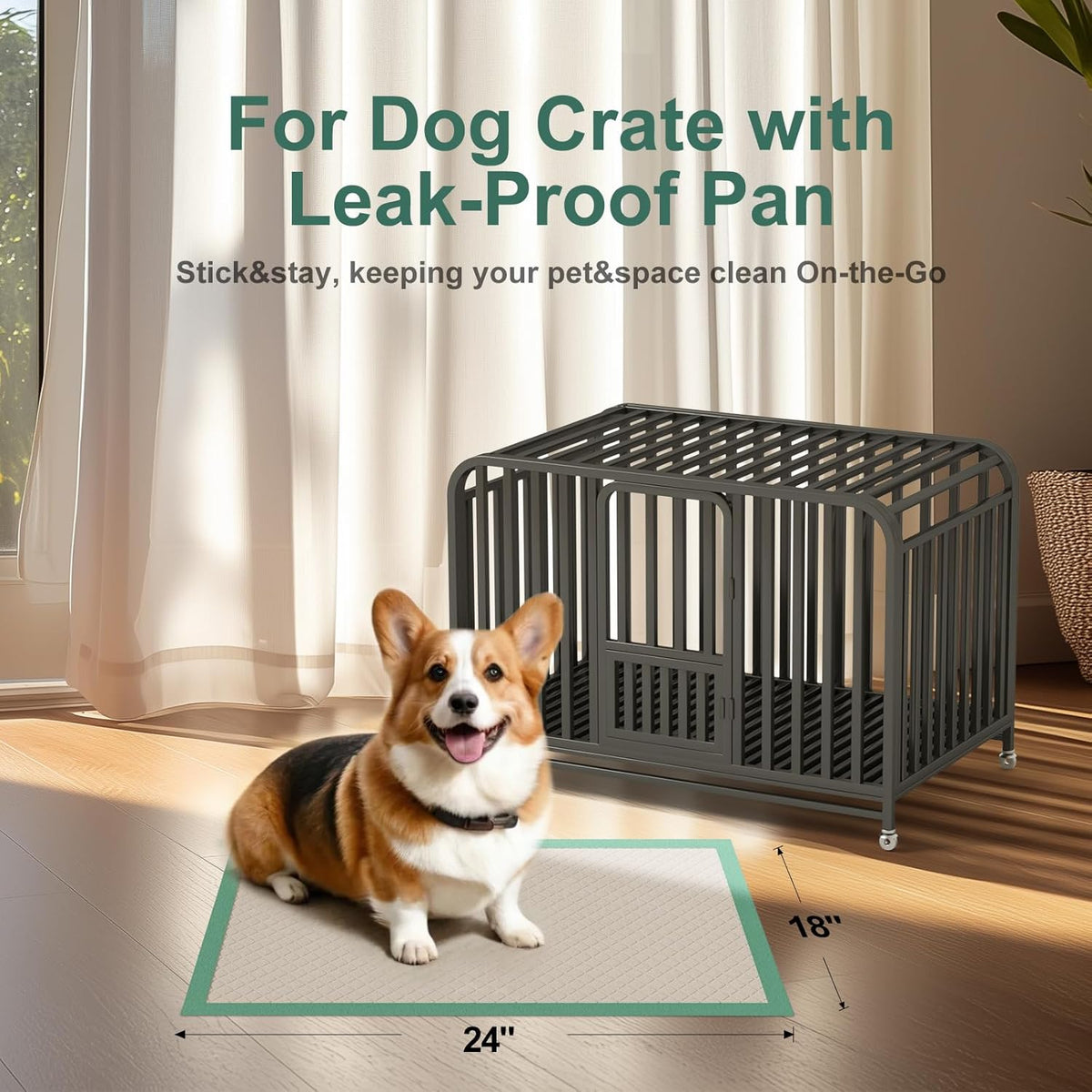 Puppy Training Pads, 50-Count. Fast-absorbing coverage for the early weeks.