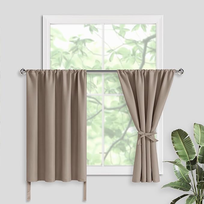 JIUZHEN Short Blackout Curtains