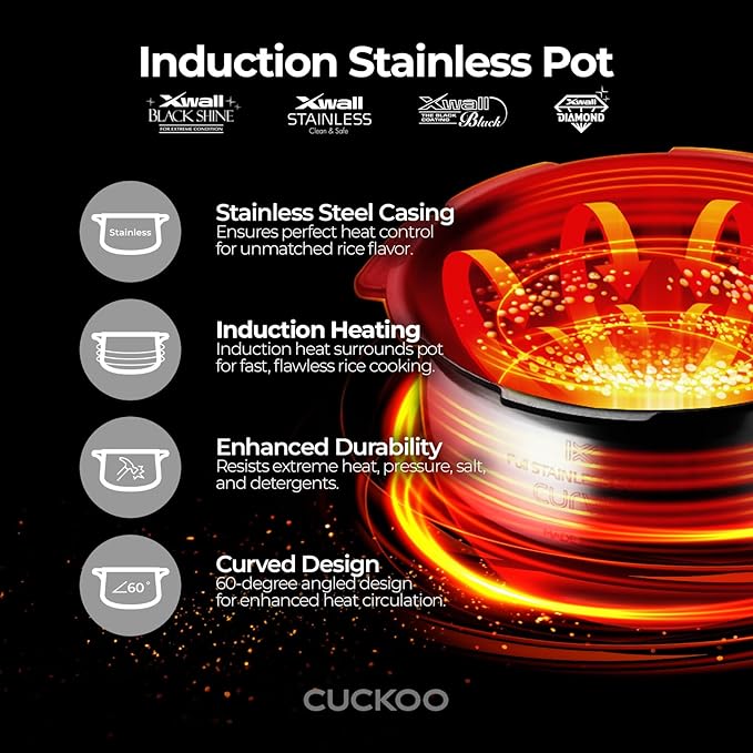 CUCKOO High Pressure Rice Cooker 3-Cup Uncooked / 6-Cup Cooked