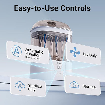 Bear Bottle Sterilizer and Dryer, 2 Layers Large Electric Steam Baby Bottle