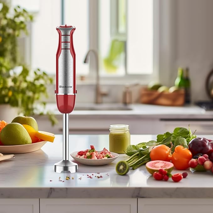 Blackcow Immersion Blender Handheld, 800W Powerful Electric Hand Blender