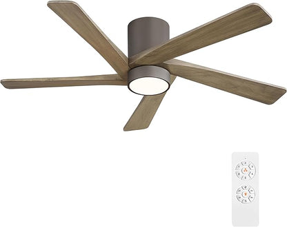 WINGBO 48 Inch Flush Mount DC Ceiling Fan
